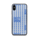 Blue Maze Plaid iPhone Case