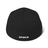 Kuni | White | Flexfit | Silver Undervisor | Curved | Structured Twill Cap