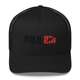 Palu Ahi (Black & Red) | Classic | Permacurv visor | 3-1/2" crown Trucker Cap