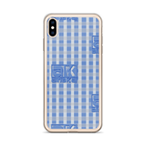 Blue Maze Plaid iPhone Case