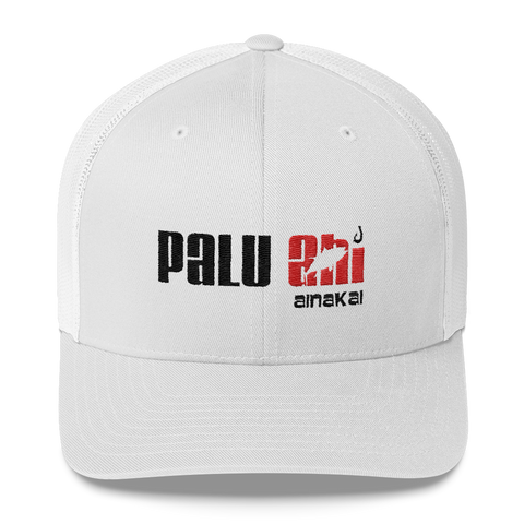 Palu Ahi (Black & Red) | Classic | Permacurv visor | 3-1/2" crown Trucker Cap