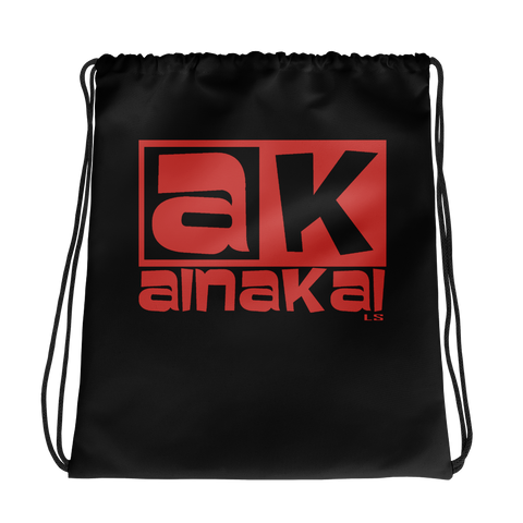AK Red Drawstring bag