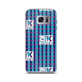 AinaKai Blue and Purple Maze Plaid Samsung Case