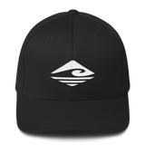 Kuni | White | Flexfit | Silver Undervisor | Curved | Structured Twill Cap