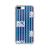 AK Blue n Purple Maze Plaid iPhone Case