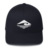Kuni | White | Flexfit | Silver Undervisor | Curved | Structured Twill Cap