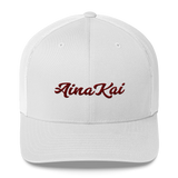 Mākuʻe (Maroon) | Classic | Permacurv visor | 3-1/2" crown Trucker Cap