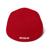 Kuni | White | Flexfit | Silver Undervisor | Curved | Structured Twill Cap