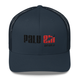 Palu Ahi (Black & Red) | Classic | Permacurv visor | 3-1/2" crown Trucker Cap