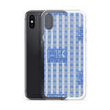 Blue Maze Plaid iPhone Case