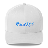 Mākuʻe (Teal) | Classic | Permacurv visor | 3-1/2" crown Trucker Cap