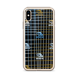 KUNI BROWN & BLUE PLAID iPhone Case
