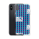 AK Blue n Purple Maze Plaid iPhone Case