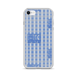 Blue Maze Plaid iPhone Case
