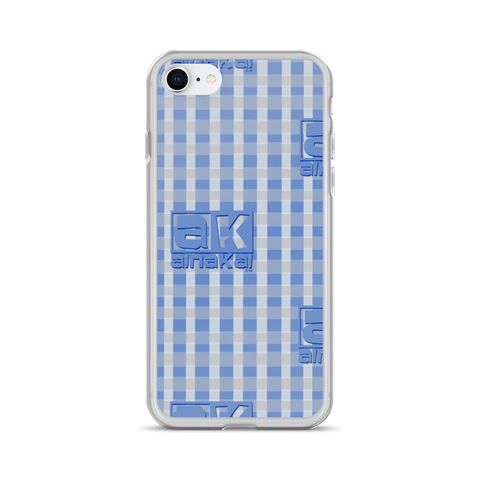 Blue Maze Plaid iPhone Case