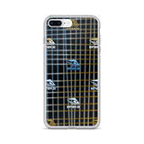 KUNI BROWN & BLUE PLAID iPhone Case