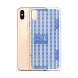 Blue Maze Plaid iPhone Case