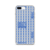 Blue Maze Plaid iPhone Case
