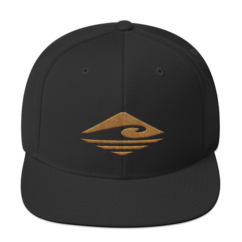 Kuni | Old Gold | Flat Bill |  Wool Blend Snapback