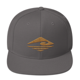 Kuni | Old Gold | Flat Bill |  Wool Blend Snapback