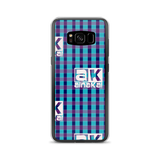 AinaKai Blue and Purple Maze Plaid Samsung Case