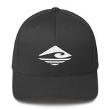 Kuni | White | Flexfit | Silver Undervisor | Curved | Structured Twill Cap