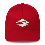 Kuni | White | Flexfit | Silver Undervisor | Curved | Structured Twill Cap