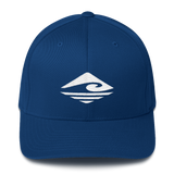 Kuni | White | Flexfit | Silver Undervisor | Curved | Structured Twill Cap