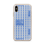 Blue Maze Plaid iPhone Case