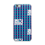 AK Blue n Purple Maze Plaid iPhone Case