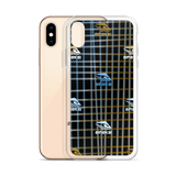 KUNI BROWN & BLUE PLAID iPhone Case