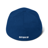 Kuni | White | Flexfit | Silver Undervisor | Curved | Structured Twill Cap