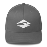Kuni | White | Flexfit | Silver Undervisor | Curved | Structured Twill Cap