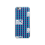 AK Blue n Purple Maze Plaid iPhone Case