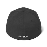 Kuni | White | Flexfit | Silver Undervisor | Curved | Structured Twill Cap