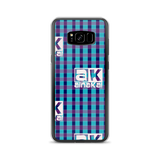 AinaKai Blue and Purple Maze Plaid Samsung Case