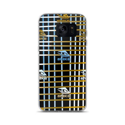 Kuni Brown & Blue Plaid Samsung Case