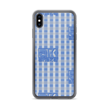 Blue Maze Plaid iPhone Case