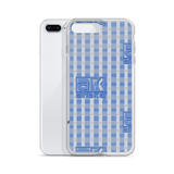 Blue Maze Plaid iPhone Case