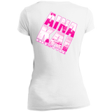 Koa Wahine | Ikena pink | Junior's Vintage Wash V-Neck T-Shirt