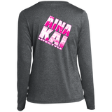 Koa Wahine | Ikena pink | Ladies' LS Heather Dri-Fit V-Neck T-Shirt