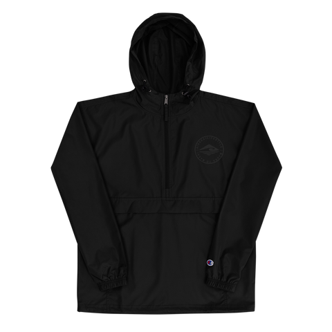 AinaKai Black App Embroidered Champion Packable Jacket