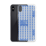Blue Maze Plaid iPhone Case