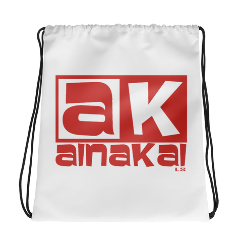AK Red Drawstring bag