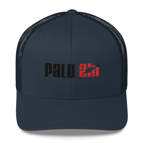 Palu Ahi (Black & Red) | Classic | Permacurv visor | 3-1/2" crown Trucker Cap