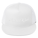 Mākuʻe (white) | Classic Flat Bill | Snapback Trucker Cap