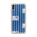 AK Blue n Purple Maze Plaid iPhone Case