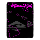 Makue Fleece Sherpa Blankets Pink | AinaKai Lifestyle