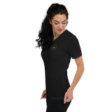 Womens Brown Apo | Unisex Short Sleeve V-Neck T-Shirt